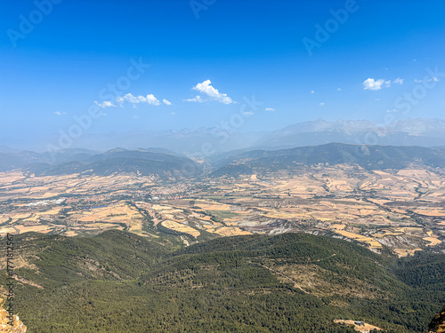Beautiful street view of Old town in Jaca, Huesca, Spain