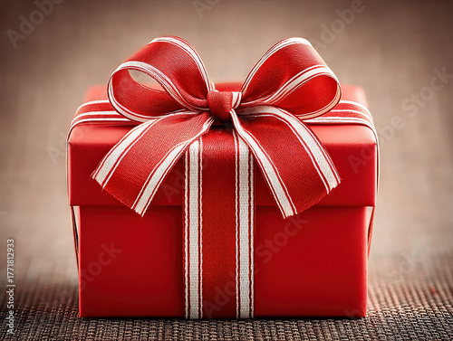 shiny red Christmas present