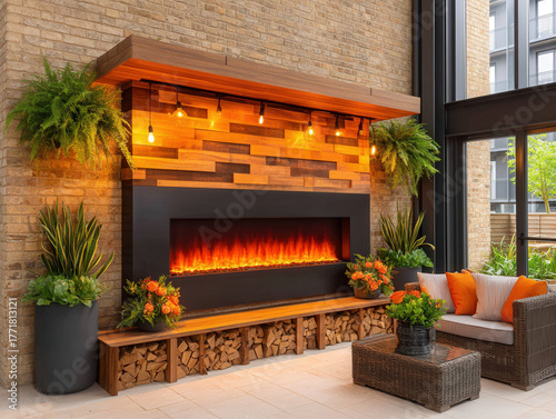 sophisticated luxury fireplace