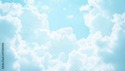 Abstract blue sky with clouds background. Bright white clouds over blue sky. White cloud on blue sky. Natural sky beautiful blue and white texture background. Blue sky with cloud.