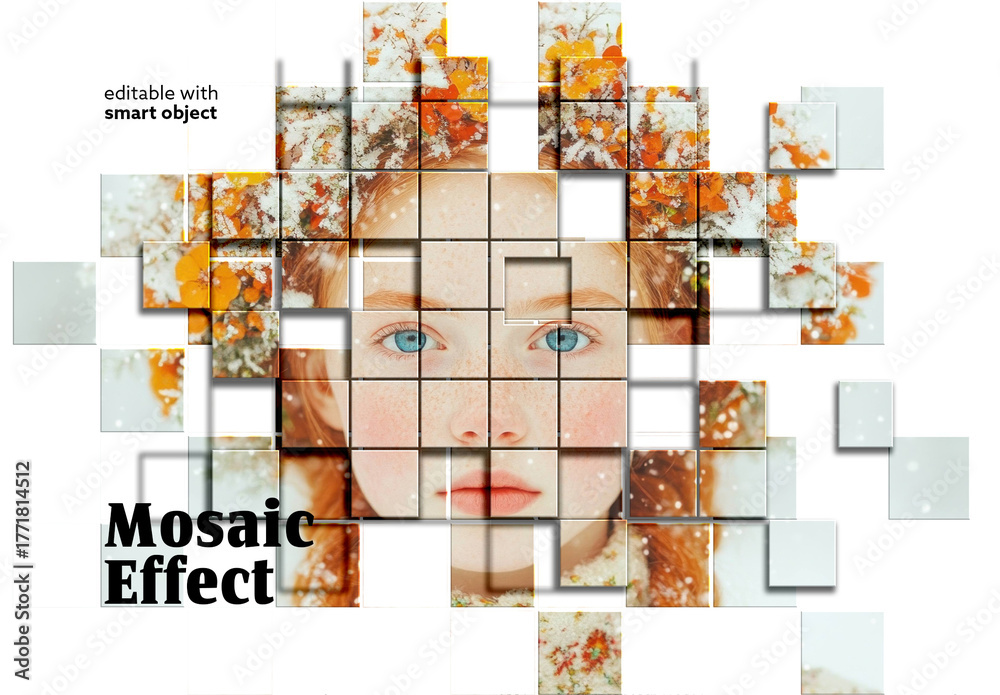 Powerpoint Mosaic Effect Mosaic Photo Effect Stock Template | Adobe Stock
