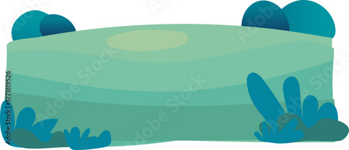 Blue river landscape background with minimal brush style