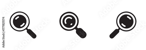 Magnifying glass icon set, style magnifying glass icon, search symbol, magnifying glass icon symbols collection, vector illustration EPS 10.