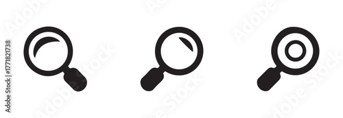 Magnifying glass icon set, style magnifying glass icon, search symbol, magnifying glass icon symbols collection, vector illustration EPS 10.