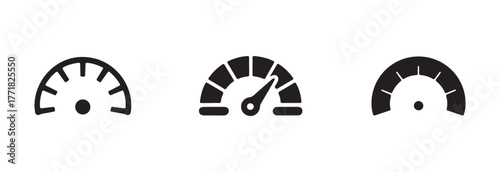 Tachometer vector icon set, fuel icon pressure meter, low, medium, high speedometer sign, vector Illustration EPS 10.