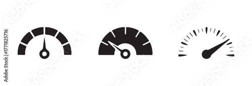 Tachometer vector icon set, fuel icon pressure meter, low, medium, high speedometer sign, vector Illustration EPS 10.