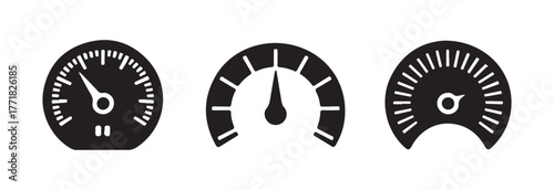 Speedometer speed icon set, set for car speed, Speed indicator sign, Speedometer sign symbol collections, vector illustration EPS 10.