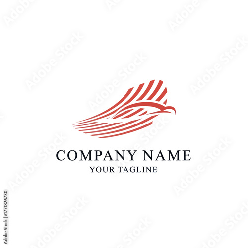 Elegant Eagle Wing Logo Design for Corporate Branding and Identity.