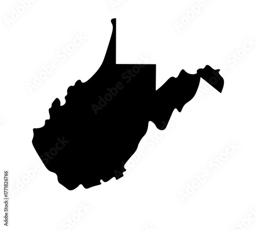 West Virginia state map silhouette