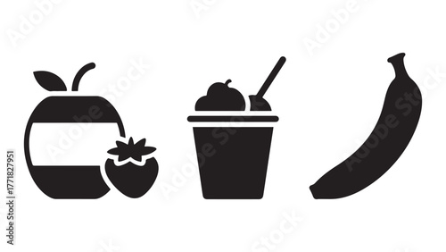 Vibrant fresh fruit juice beverage illustration with ingredients. fast food and drink