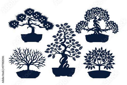 Zen Garden's Miniature: A collection of meticulously crafted bonsai trees, each a miniature masterpiece embodying the serene essence of nature and artful cultivation.