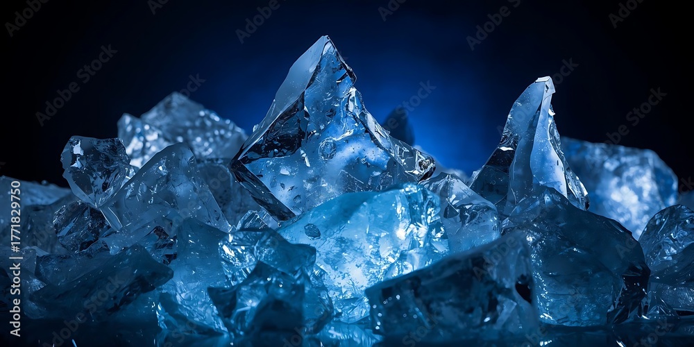 Obraz premium Jagged Blue Ice Shards