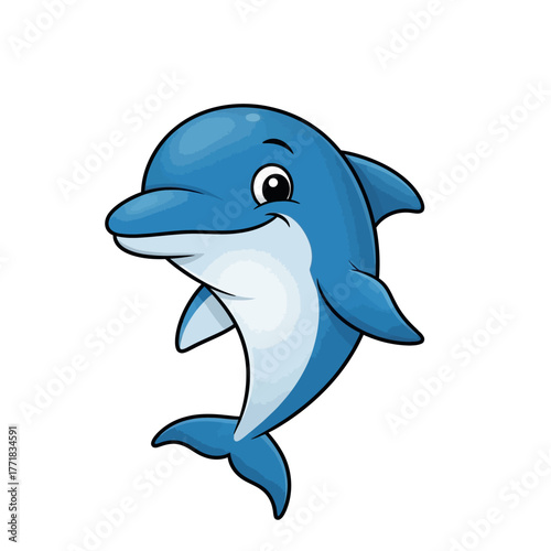 dolphin isolated on white background