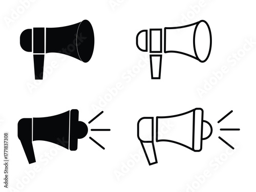Hand carry megaphone icon design