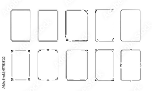 Luxury Certificate Borders – Elegant Frame Design Vector illustration Collection on White Background, easily editable.