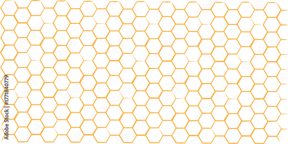 Simple style hexagonal graphic concept. Bee honey comb background seamless. Simple seamless pattern of bee honeycomb cells. Abstract hexagon border pattern geometric creative background.