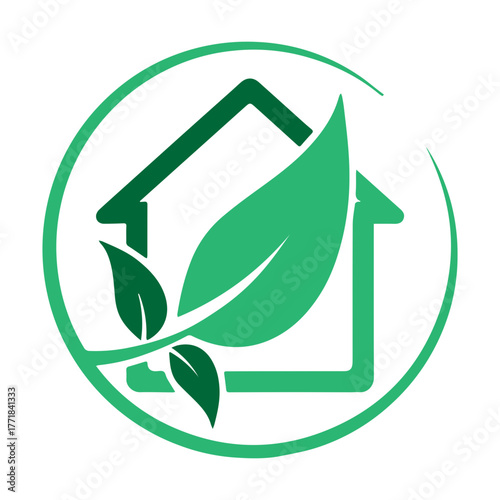 Eco Home Leaf Icon