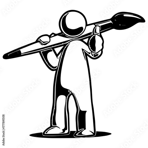 Artist with Paintbrush Icon