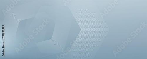Abstract hexagon lines on gray background. Geometric stripe line art design for poster, brochure, cover, website, banner.