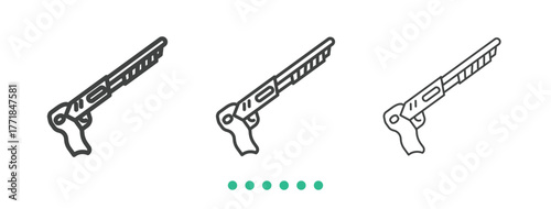 Shotguns icon. Thin line icon vector