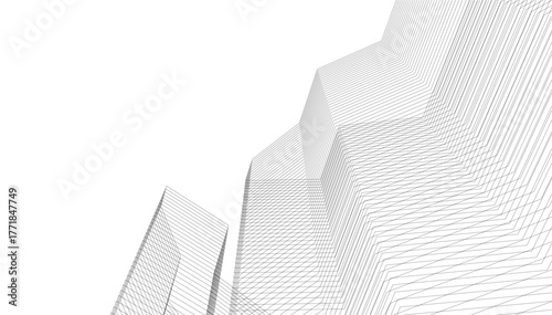 Architecture building vector 3d illustration