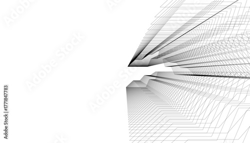 Architecture building vector 3d illustration