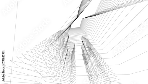Architecture building vector 3d illustration