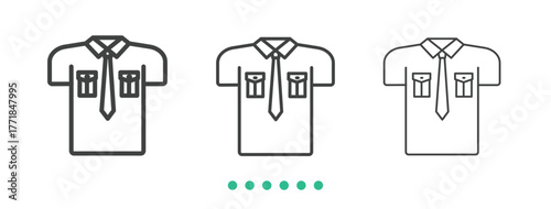 Security Service Clothing icon. Thin line icon vector