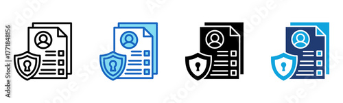 Confidentiality icon Multi Style Vector Illustration