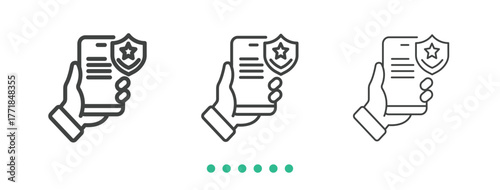 Police Reporting Application icon. Thin line icon vector
