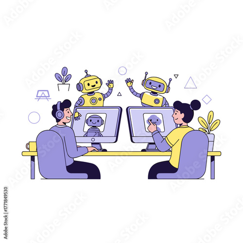 Human-AI Collaboration: Individuals Working with Chatbots on Computers. 