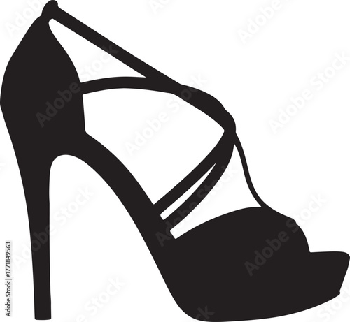 Strappy high heel sandal