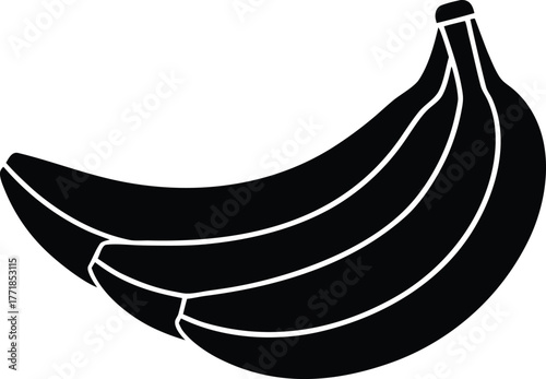 banana isolated silhouette vector
