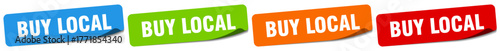 buy local sticker. buy local sticker set on white background
