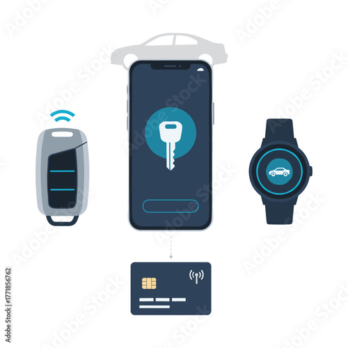 Using mobile devices and payment for smart car access and car sharing services