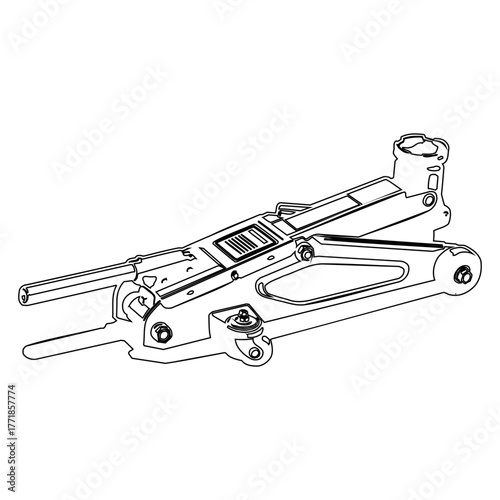 Car Floor Jack Outline