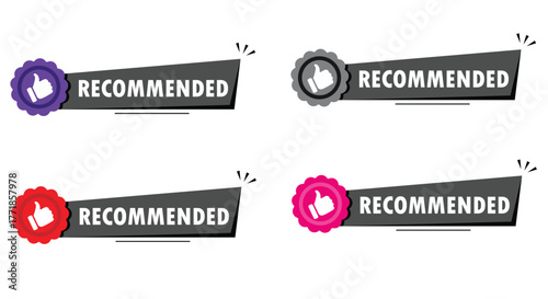 Recommended icon  label vector eps10.
