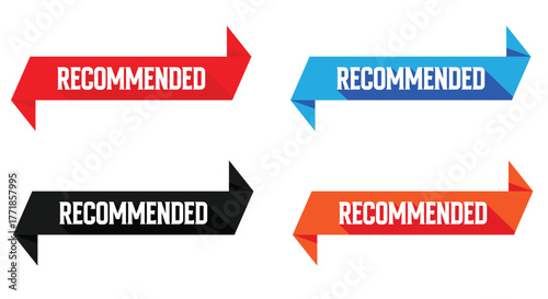 Recommended icon  label vector eps10.
