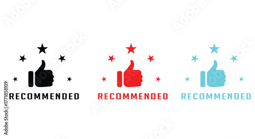 Recommended icon  label vector eps10.