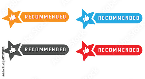 Recommended icon  label vector eps10.