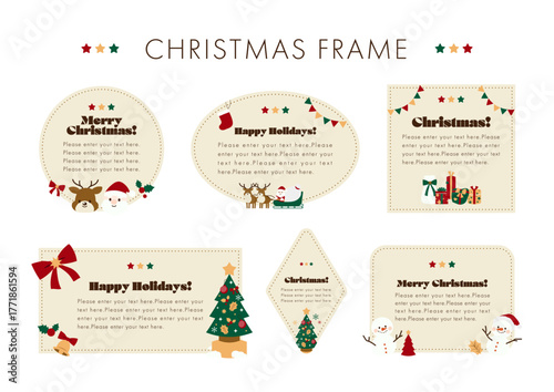 クリスマスの見出しフレームセット　2025