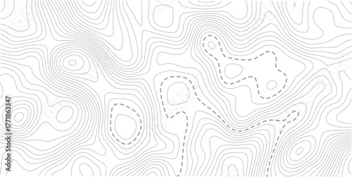 
Abstract Topographic map background with wave line. White wave paper curved reliefs abstract background. Vector illustration.Black and white lines seamless Topographic map patterns.