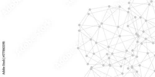 Abstract plexus background with connecting dots and lines. Global network connection