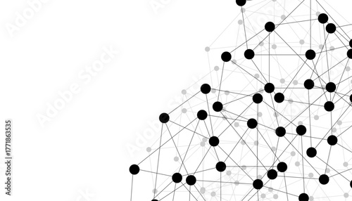 Abstract technology dot and line connection digital hi tech design concept background. Space for text. Vector illustration