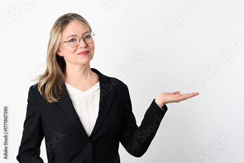 Portrait of cheerful businesswoman