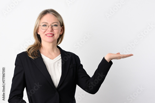 Portrait of cheerful businesswoman