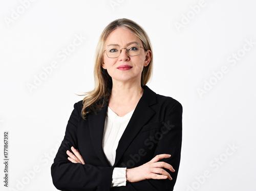 Portrait of cheerful businesswoman
