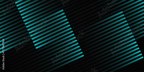abstract black background with diagonal lines, cyan color