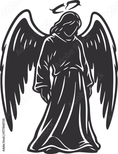 fallen angel vector illustration