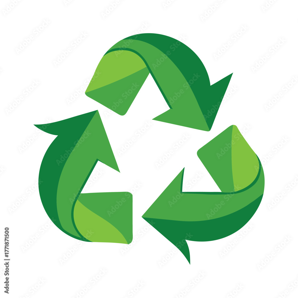 Obraz premium recycling symbol vector art on white background